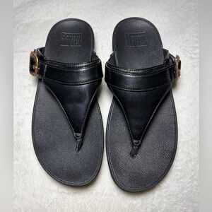 FitFlop Women’s‎ Black Leather Sandals Sz 6